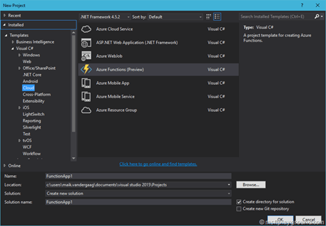 Azure Function CI – 1. Creating a Pre-Compiled Azure Function ...