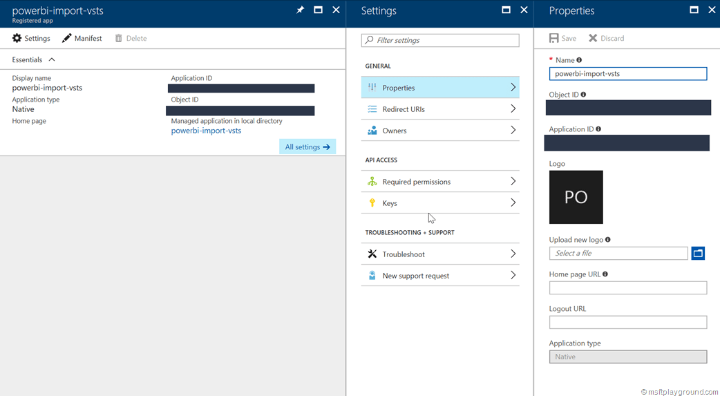 Azure Active Directory Application