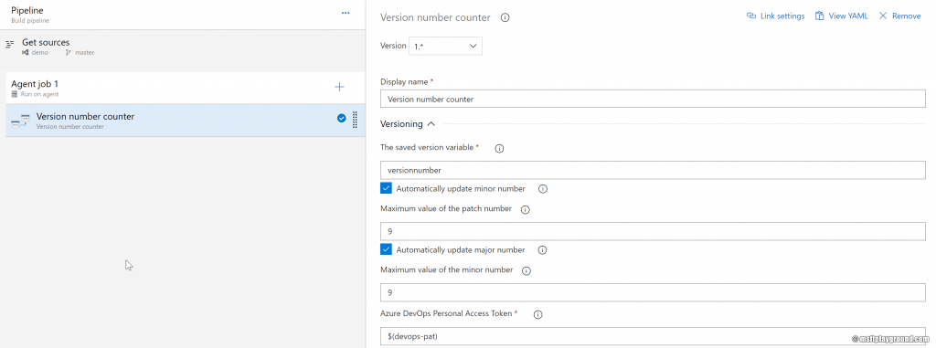 Azure DevOps - Version number counter