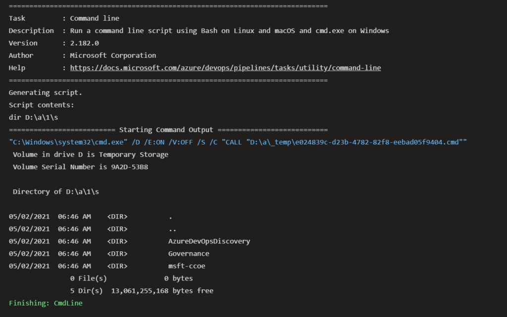 Directory output