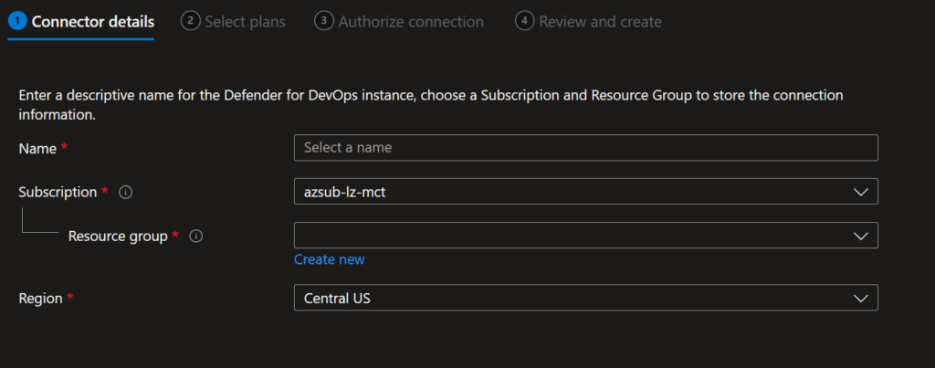 Azure DevOps Connector detauls