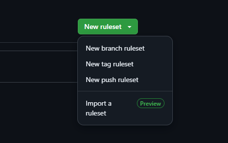 Branch ruleset